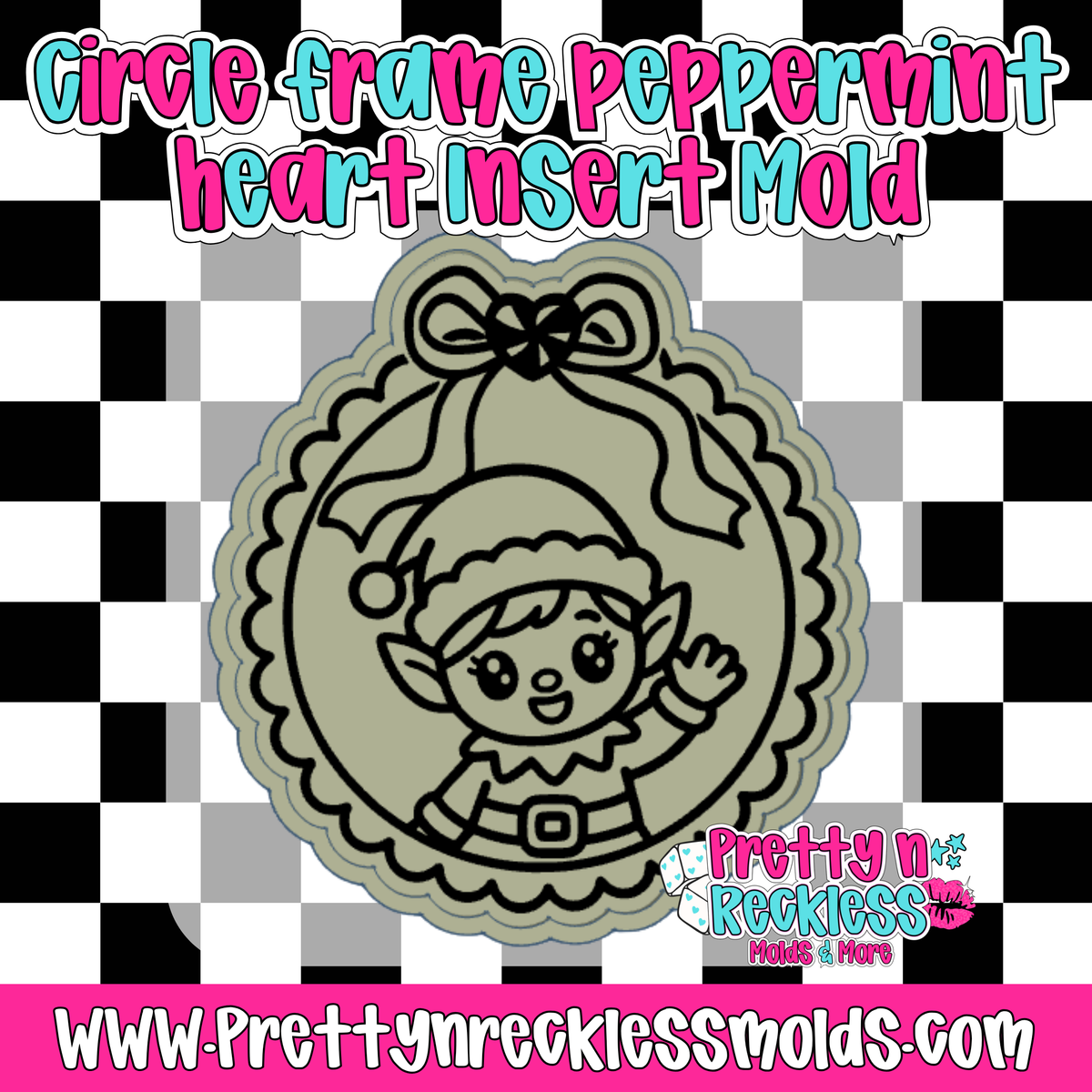 ELF| CIRCLE FRAME PEPPERMINT HEART INSERT MOLD