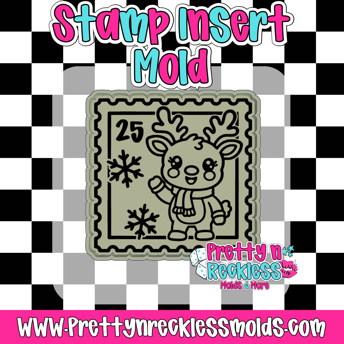 CUTE REINDEER | STAMP INSERT MOLD