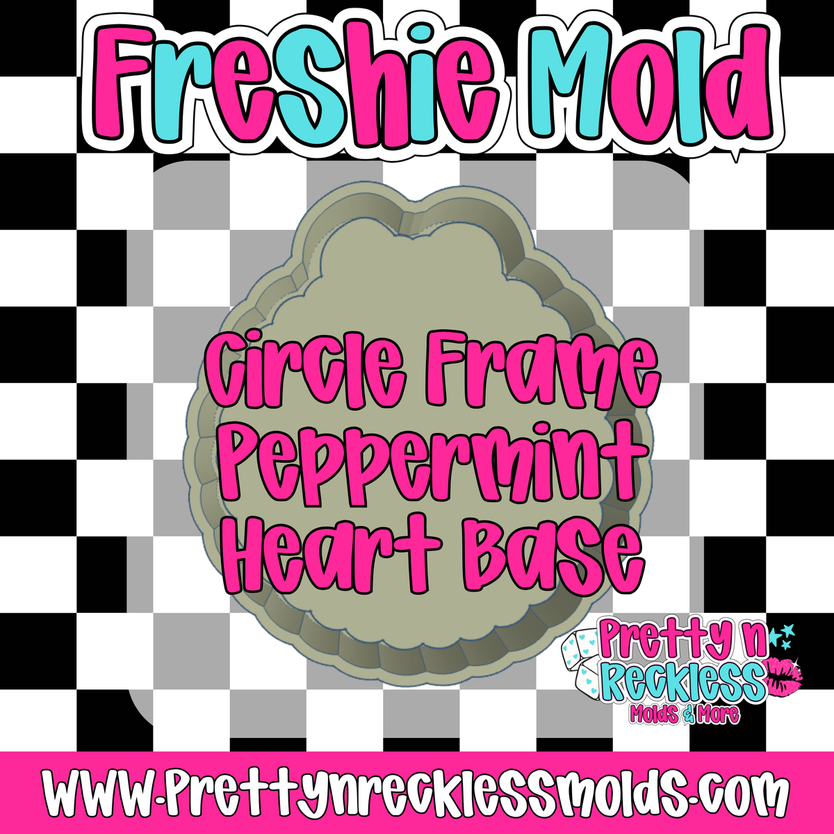 CIRCLE FRAME PEPPERMINT HEART BASE