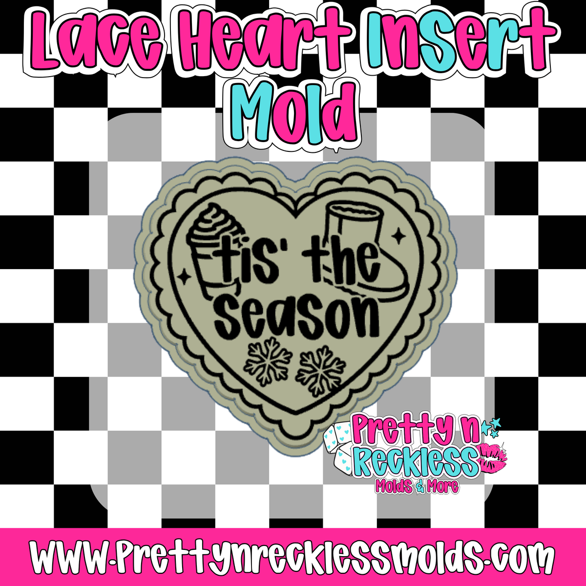 WINTER TIS’ THE SEASON| LACE HEART INSERT MOLD