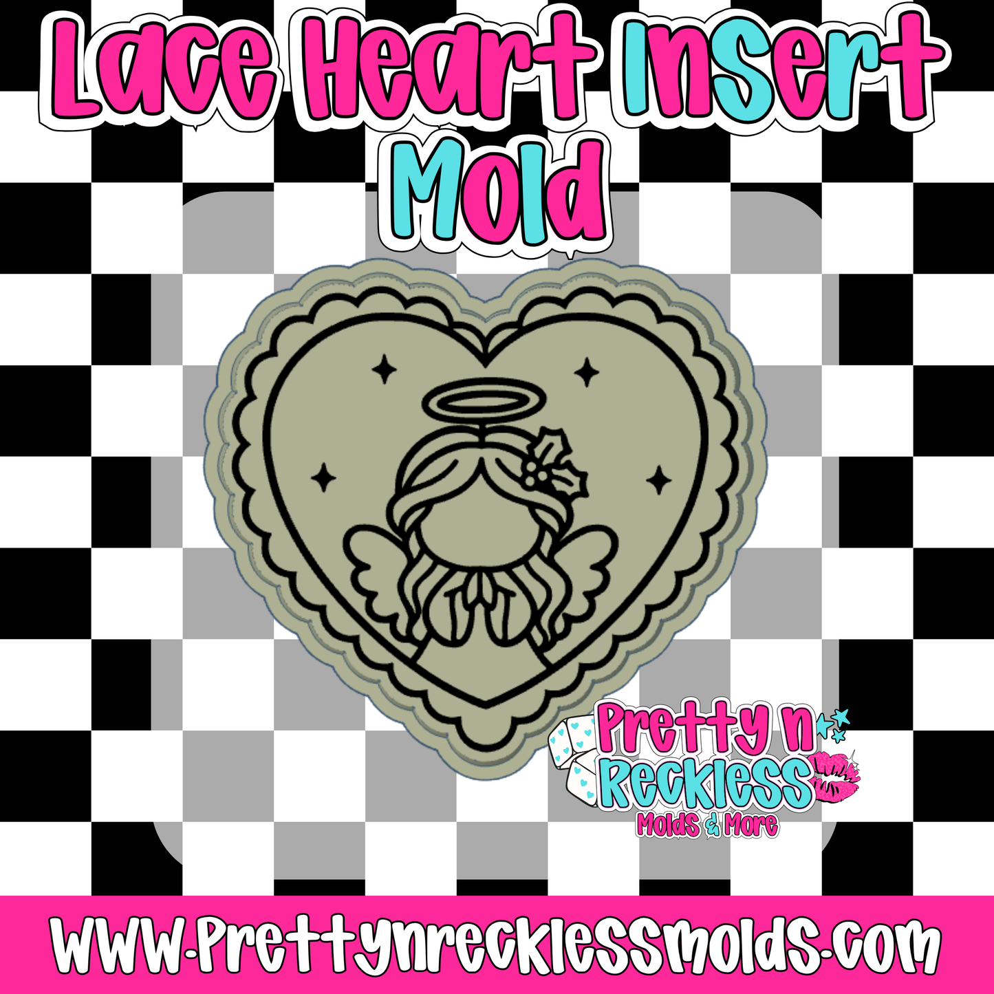 ANGEL TIS’ THE SEASON| LACE HEART INSERT MOLD