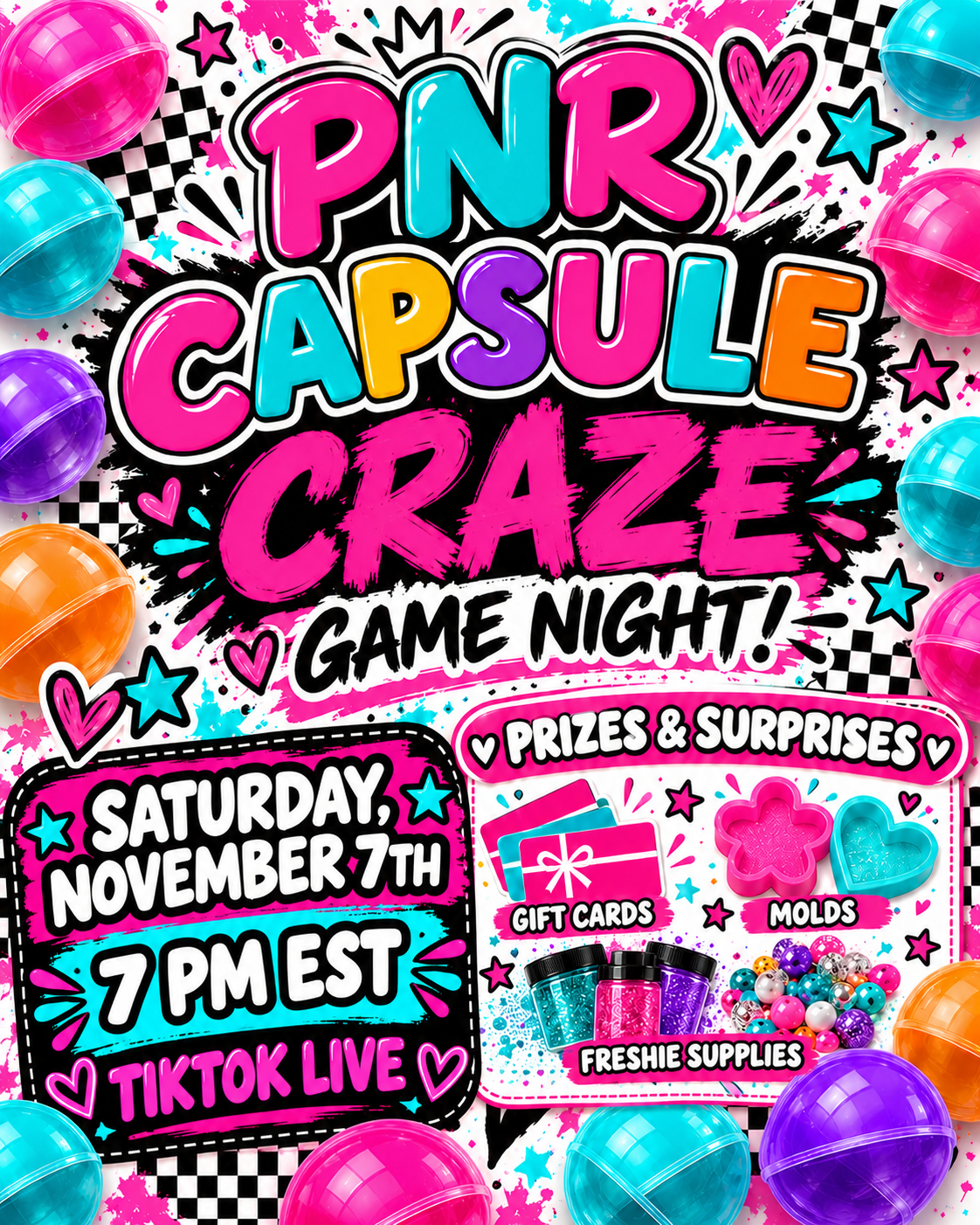 PNR CAPSULE CRAZE GAME NIGHT| DO NOT PURCHASE WITH OTHER ITEMS