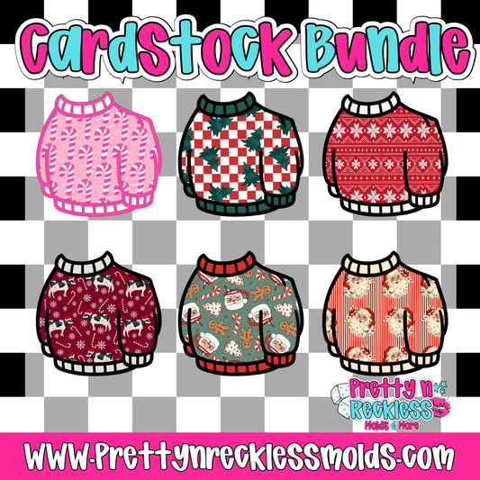 SWEATER GOOSE WINTER/CHRISTMAS| CARDSTOCK GRAB BAG 10 COUNT