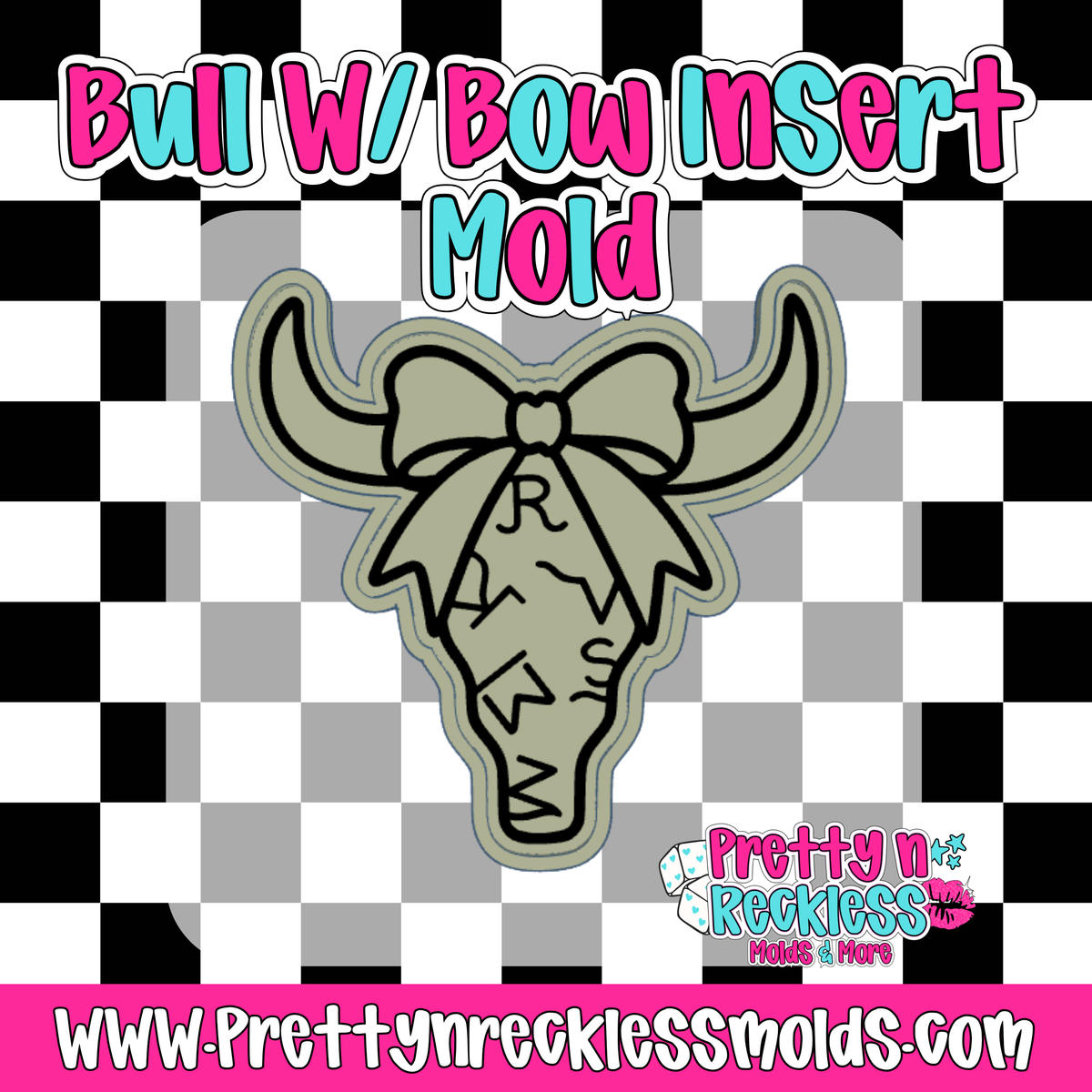 WESTERN BULL| BULL WITH BOW INSERT MOLD