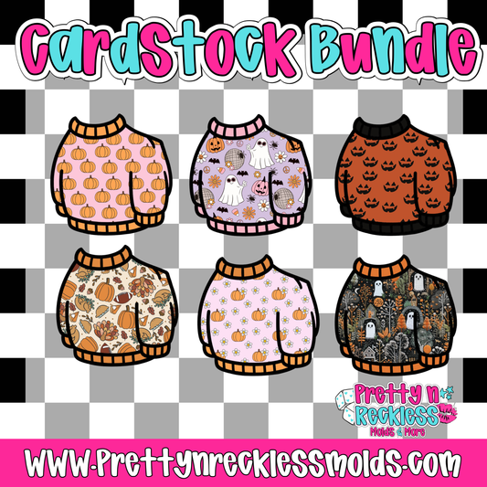 SWEATER GOOSE FALL/HALLOWEEN| CARDSTOCK GRAB BAG 10 COUNT