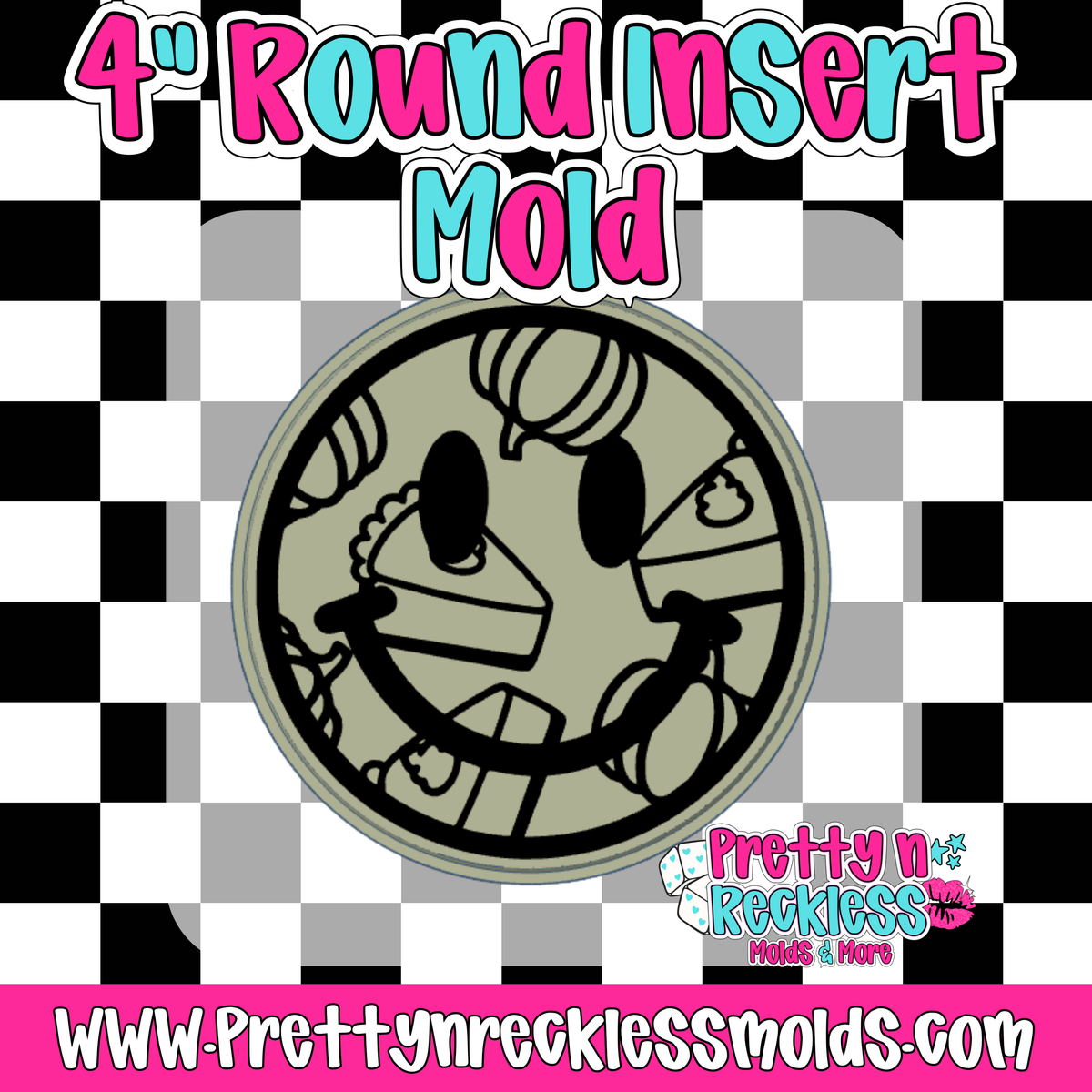 FALL SMILEY| 4” ROUND INSERT MOLD