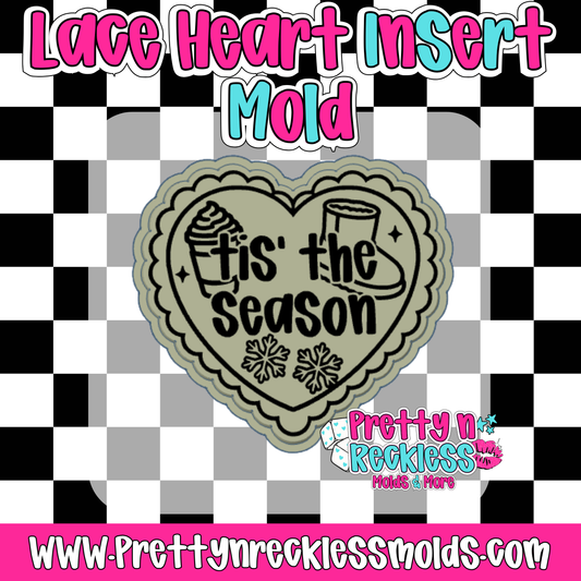WINTER TIS’ THE SEASON| LACE HEART INSERT MOLD