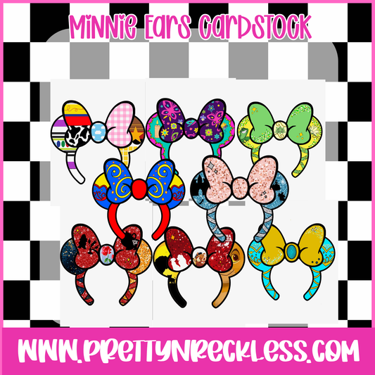 MINNIE EARS| CARDSTOCK GRAB BAG 10 COUNT
